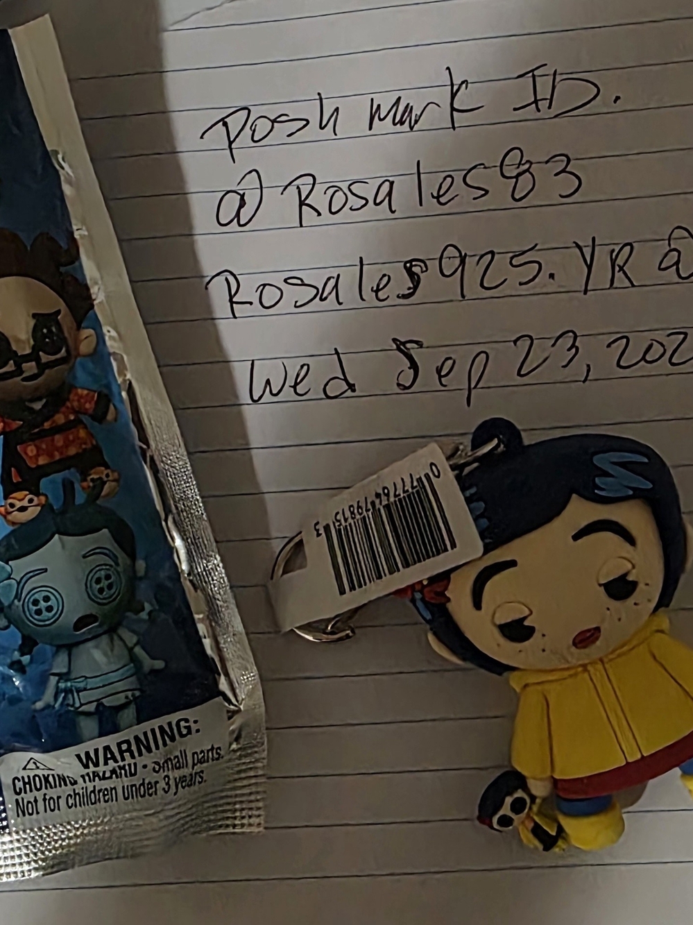 Funko Keychain Mini Figure – Yellow Raincoat Character with Blue Hair